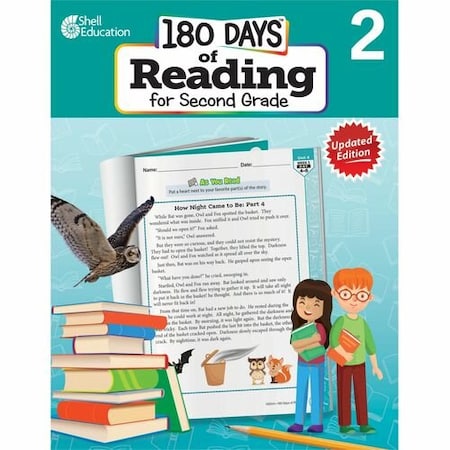 Shell Education Teacher Created Materials Workbook, 180 Days, Reading, 2nd Edition, 2nd Grade SHL135044